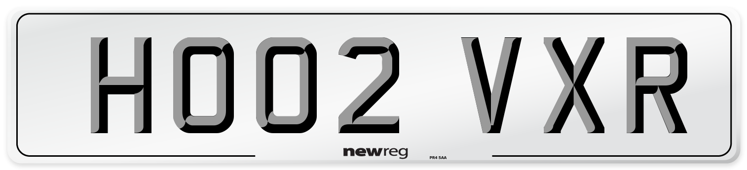 HO02 VXR Number Plate from New Reg